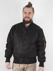 КУРТКА ПИЛОТ БОМБЕР APOLLOGET B-17 B17 BIG SIZE BLACK / ORANGE